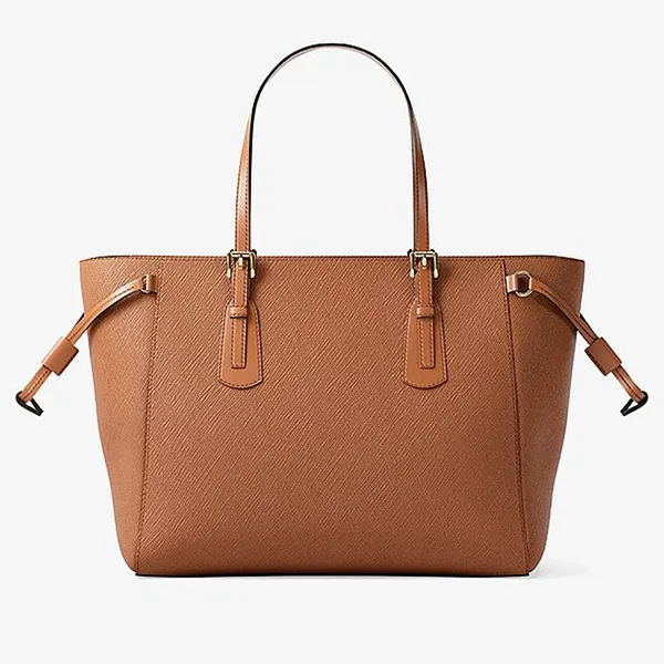 Túi Đeo Chéo Nữ Michael Kors MK Voyager Extra-Small Saffiano Leather Convertible Crossbody Bag 35R6GV6T0L Màu Nâu