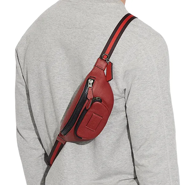 Túi Đeo Hông Coach Small Sprint Belt Bag 24 Leather Pick Color CE650 Màu Đỏ