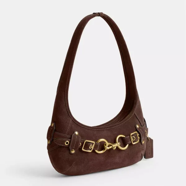 Túi Đeo Vai Nữ Coach Belted Ergo Shoulder Bag 26 CEN81 Màu Nâu Chocolate