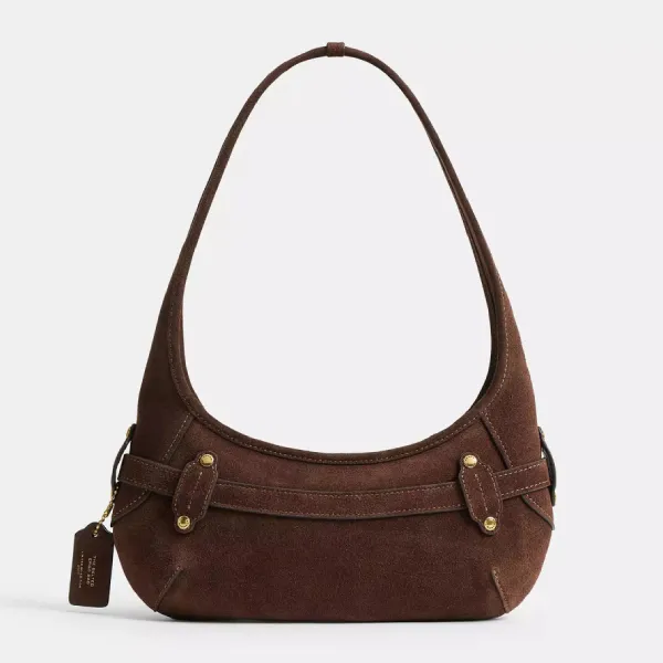 Túi Đeo Vai Nữ Coach Belted Ergo Shoulder Bag 26 CEN81 Màu Nâu Chocolate