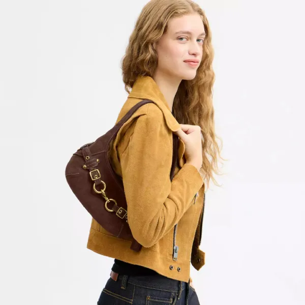 Túi Đeo Vai Nữ Coach Belted Ergo Shoulder Bag 26 CEN81 Màu Nâu Chocolate