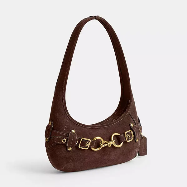 Túi Đeo Vai Nữ Coach Belted Ergo Shoulder Bag 26 CEN81 Màu Nâu Trầm