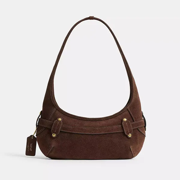 Túi Đeo Vai Nữ Coach Belted Ergo Shoulder Bag 26 CEN81 Màu Nâu Trầm