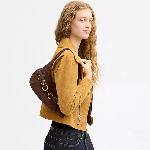 Túi Đeo Vai Nữ Coach Belted Ergo Shoulder Bag 26 CEN81 Màu Nâu Trầm