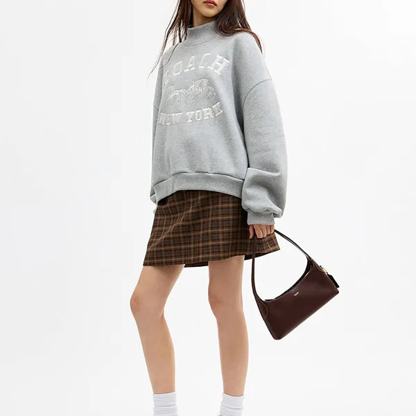 Túi Đeo Vai Nữ Coach Brooklyn Shoulder Bag 26 Màu Nâu Đậm