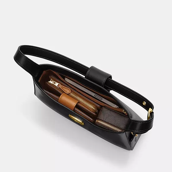 Túi Đeo Vai Nữ Coach Eliza Shoulder Bag With Zipper Closure CAA92 Màu Đen