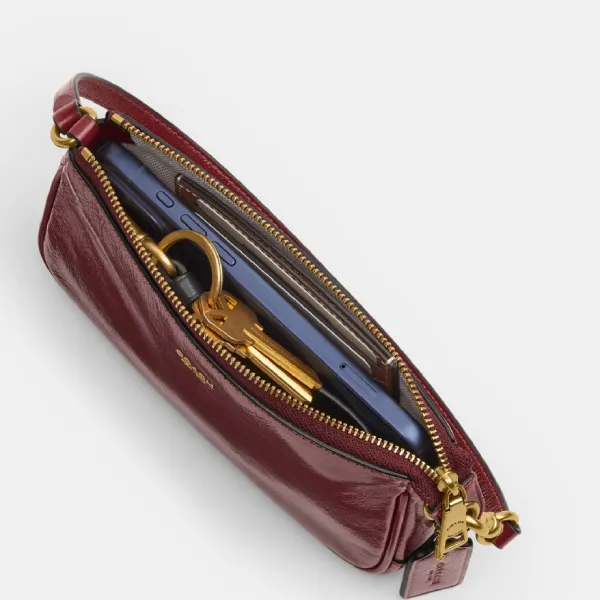 Túi Đeo Vai Nữ Coach Plaza Bag 18 Shoulder Bag CFT26 Màu Đỏ Đô