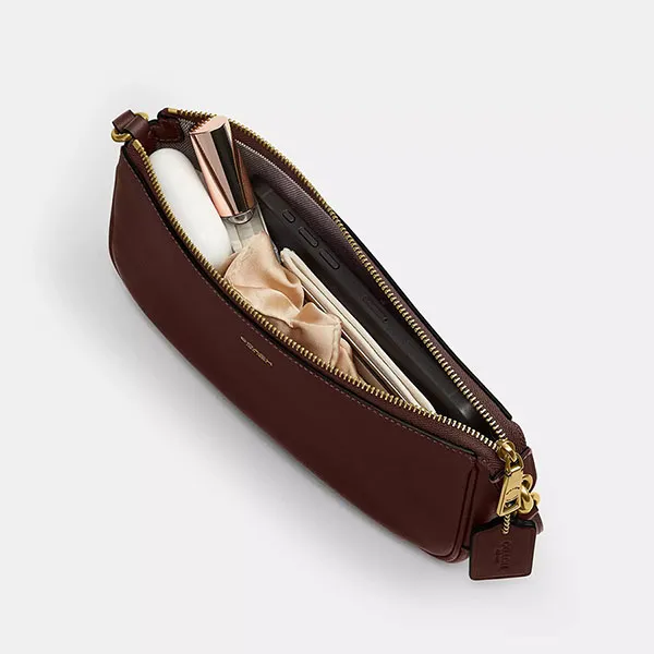 Túi Đeo Vai Nữ Coach Plaza Bag CCC41 Brass/Maple Màu Nâu Đậm