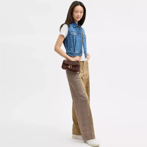 Túi Đeo Vai Nữ Coach Tabby Shoulder Bag 20 'Maple' CP149 B4MPL Màu Nâu