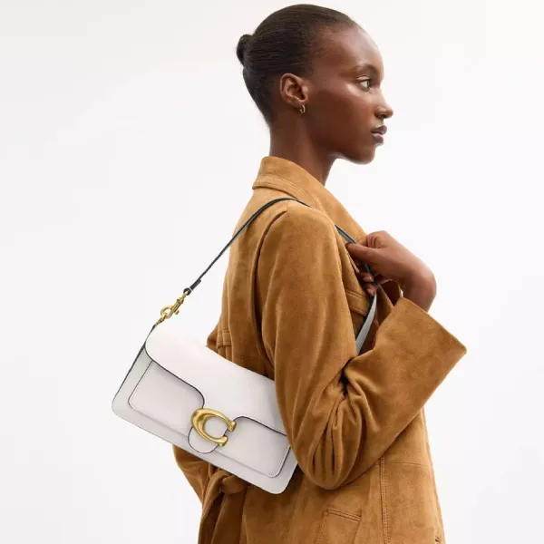 Túi Đeo Vai Nữ Coach Tabby Shoulder Bag 26 Chalk CCX04-B4HA Màu Trắng