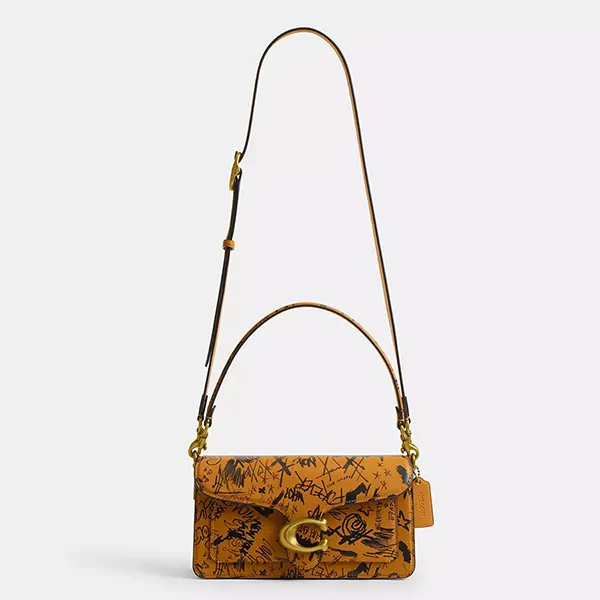 Túi Đeo Vai Nữ Coach Tabby Shoulder Bag 26 With Graffiti Print CCQ57 Màu Nâu