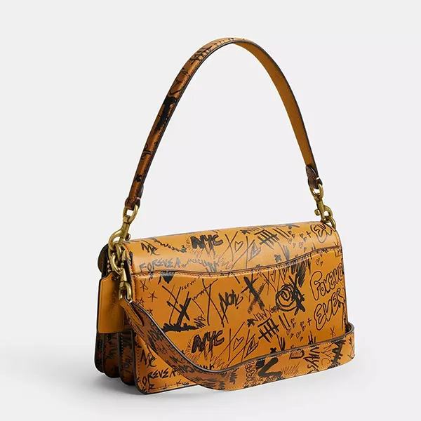 Túi Đeo Vai Nữ Coach Tabby Shoulder Bag 26 With Graffiti Print CCQ57 Màu Nâu