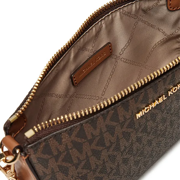 Túi Đeo Vai Nữ Michael Kors MK Borsetta 32F1GJ6W6B Marrone Shoulder Bag Màu Nâu Đen