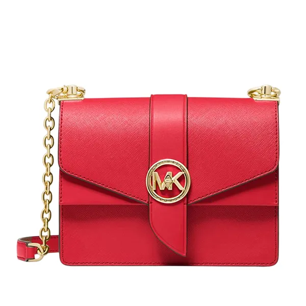 Túi Đeo Vai Nữ Michael Kors MK Greenwich Small Saffiano Leather Crossbody Bag 32S1GGRC0L Màu Đỏ