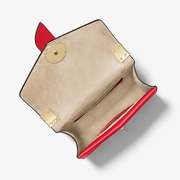 Túi Đeo Vai Nữ Michael Kors MK Greenwich Small Saffiano Leather Crossbody Bag 32S1GGRC0L Màu Đỏ