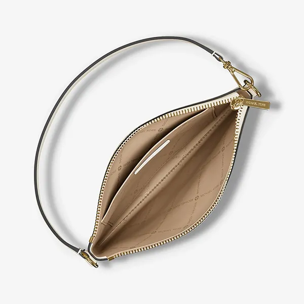 Túi Đeo Vai Nữ Michael Kors MK Jet Set Small Signature Logo Convertible Wristlet 35T4GTVW5V Màu Trắng