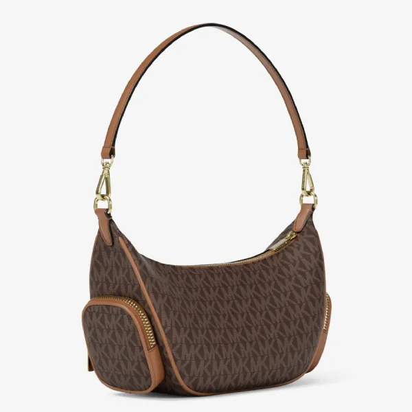Túi Đeo Vai Nữ Michael Kors MK Merritt Small Signature Logo Convertible Shoulder Bag 35R6G0WC1B Màu Nâu