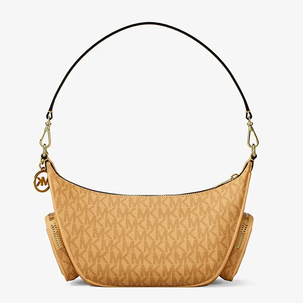 Túi Đeo Vai Nữ Michael Kors MK Merritt Small Signature Logo Convertible Shoulder Bag 35S6G0WC1V Màu Vàng