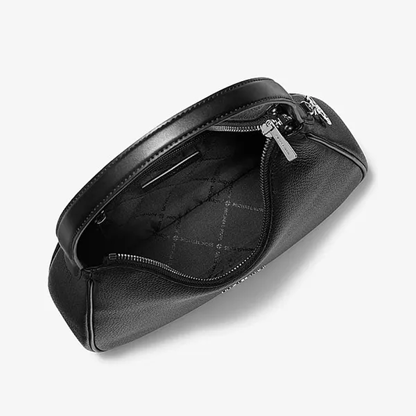 Túi Đeo Vai Nữ Michael Kors MK Nayla Small Pebbled Leather Hobo Shoulder Bag 35S6S5ZH1L Màu Đen