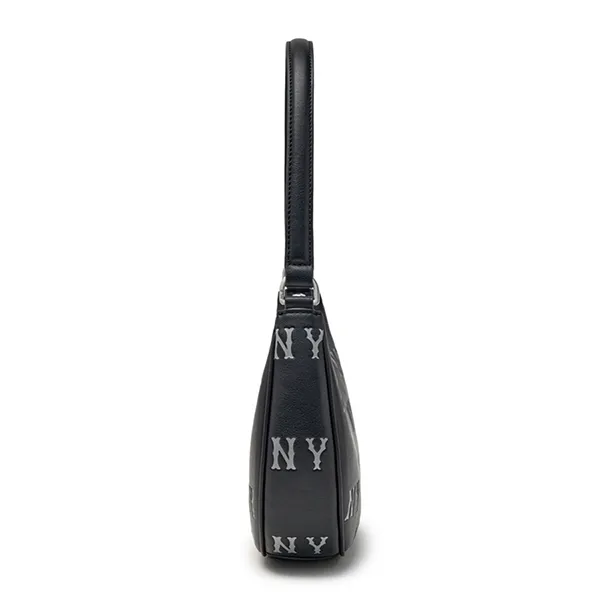 Túi Đeo Vai Nữ MLB Classic Mono Embossed Hobo Bag New York Yankees Black 3ABQM016N-50BKS Màu Đen