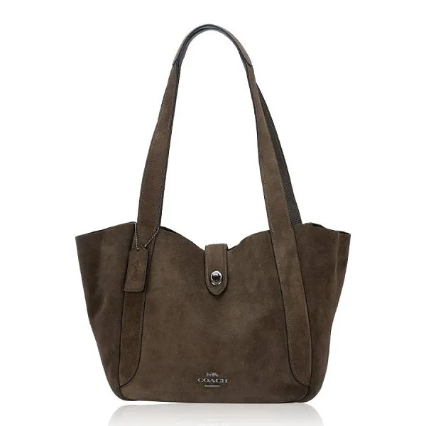 Túi Tote Nữ Coach Hadley Turnlock Tote CCC76 Màu Xanh Quân Đội