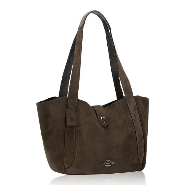 Túi Tote Nữ Coach Hadley Turnlock Tote CCC76 Màu Xanh Quân Đội
