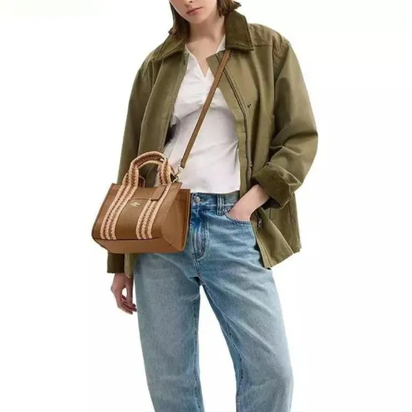 Túi Tote Nữ Coach Smith Tote Bag 24- Redwood Multi CBG91 Màu Nâu Nhạt