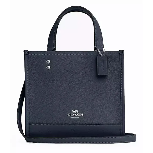 Túi Xách Nữ Coach Dempsey Tote 22 Leather Tote Bag Blue Màu Xanh Blue