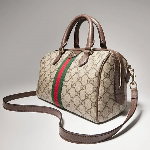Túi Xách Tay Nữ Gucci Ophidia Medium Boston Bag ‎‎836825 FAE0J 9867 Màu Be Nâu