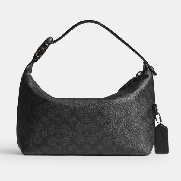 Túi Xách Tay Nam Coach Travel Kit With Speedclip In Signature Canvas CAN35 Màu Đen
