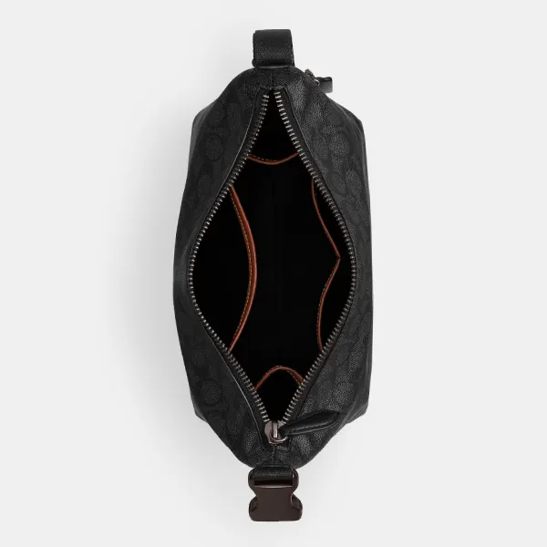 Túi Xách Tay Nam Coach Travel Kit With Speedclip In Signature Canvas CAN35 Màu Đen
