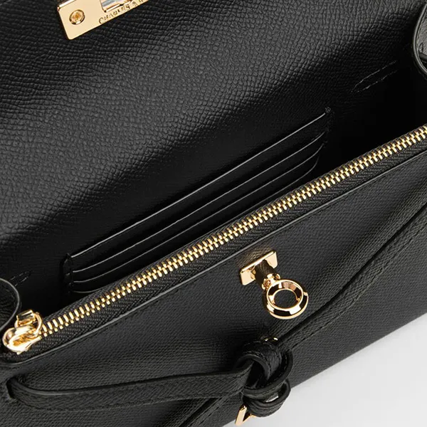 Túi Xách Tay Nữ Charles & Keith CNK Tricha Knotted Belt Top Handle Bag CK2-50701691 Black Màu Đen