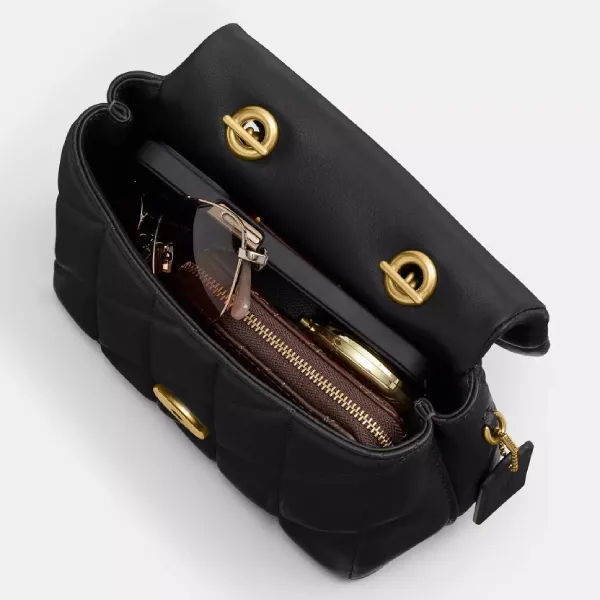 Túi Xách Tay Nữ Coach Tabby Top Handle Bag With Quilting Leather CCC12 Màu Đen