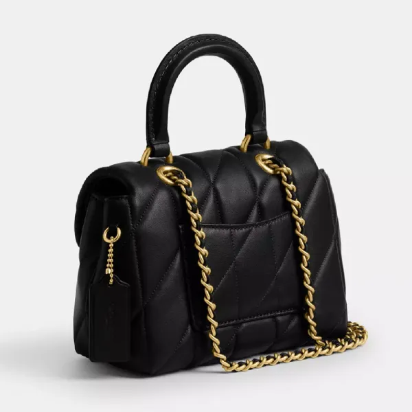 Túi Xách Tay Nữ Coach Tabby Top Handle Bag With Quilting Leather CCC12 Màu Đen