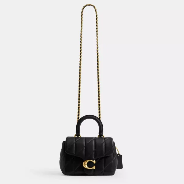 Túi Xách Tay Nữ Coach Tabby Top Handle Bag With Quilting Leather CCC12 Màu Đen