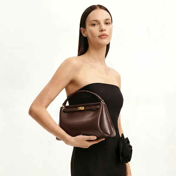 Túi Xách Tay Nữ JW Pei Carmen Top Handle Bag - Reddish Brown Màu Nâu