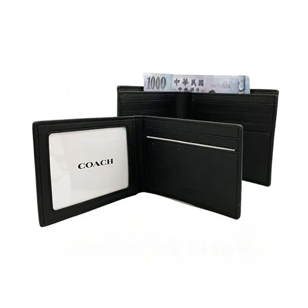 Ví Nam Coach 3-In-1 Wallet In Signature Canvas CW380 Màu Trắng Họa Tiết