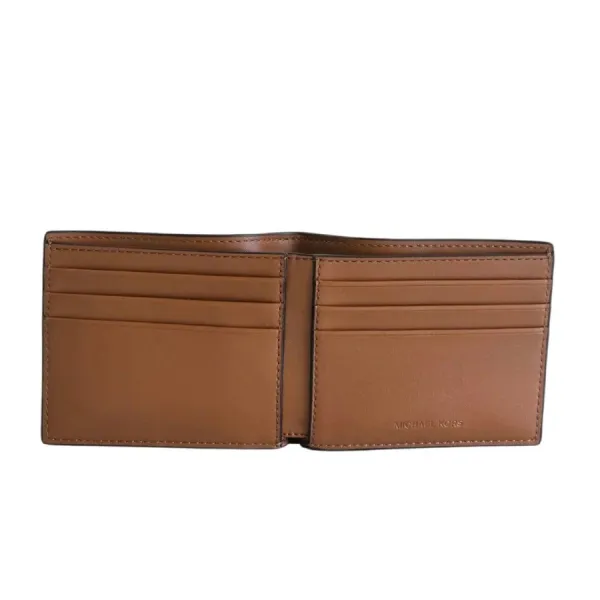 Ví Nam Michael Kors MK Slim Billfold Brown Leather Wallet 86F5SMNF5U Màu Nâu