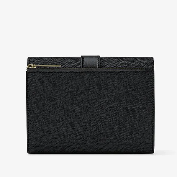 Ví Nữ Michael Kors MK Greenwich Medium Saffiano Leather Trifold Wallet 35S5GGRE6L Màu Đen