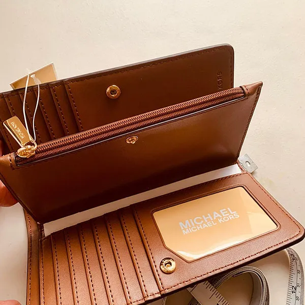 Ví Nữ Michael Kors MK Jet Set Wallet Màu Trắng Họa Tiết