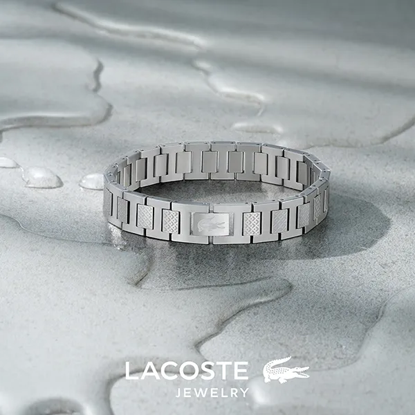 Vòng Đeo Tay Nam Lacoste Metropole Bracelet JL025B - SILVER Màu Bạc