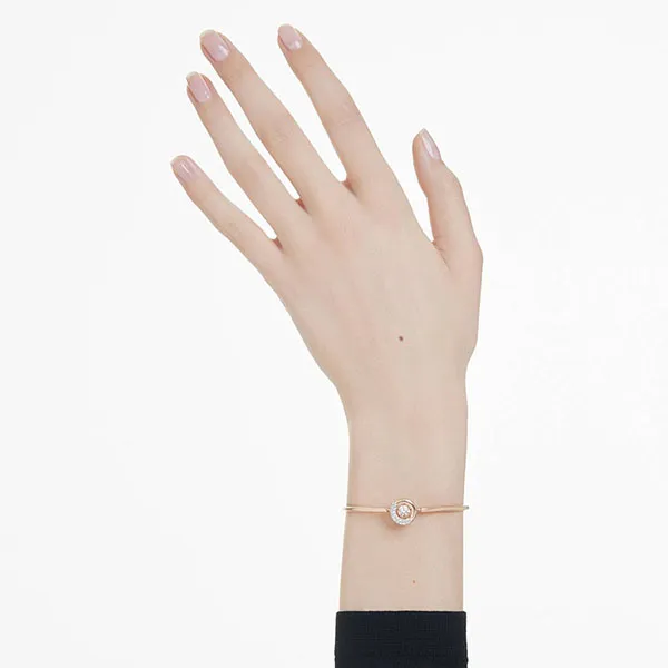 Vòng Đeo Tay Nữ Swarovski Dextera Bangle Round Cut, White, 18K Rose Gold Finish 5692259 Màu Vàng Hồng