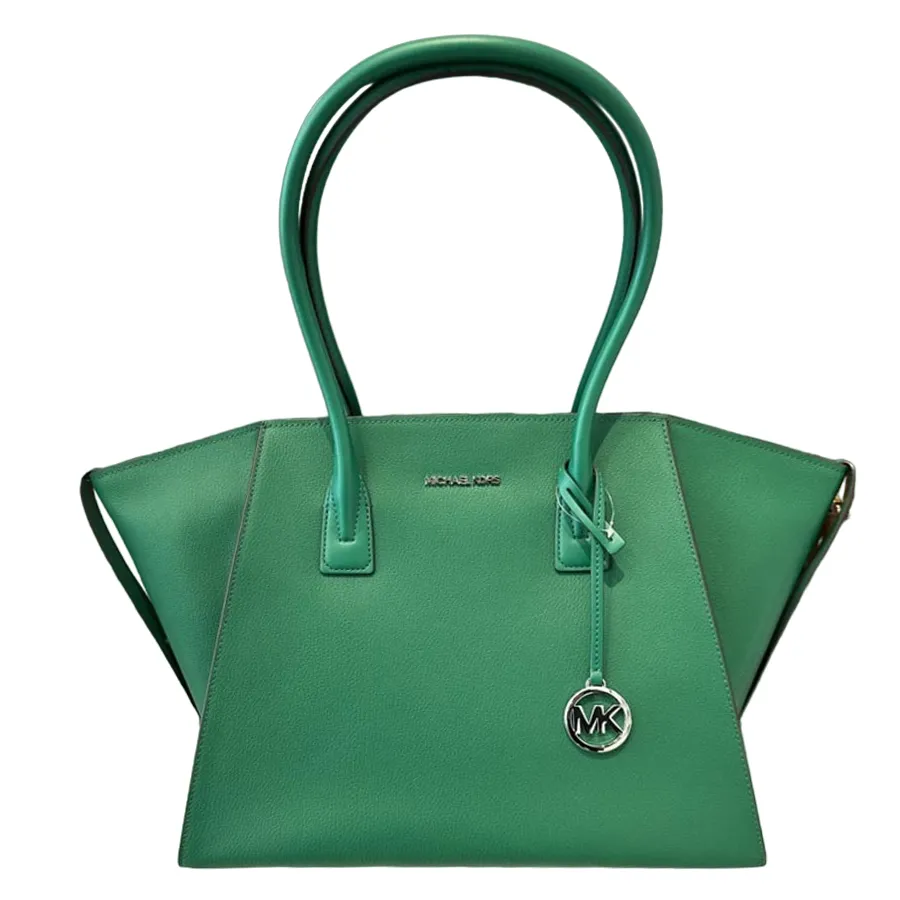 Michael Kors Charlotte Large Zip Shoulder Tote Saffiano Leather Palmetto  Green 