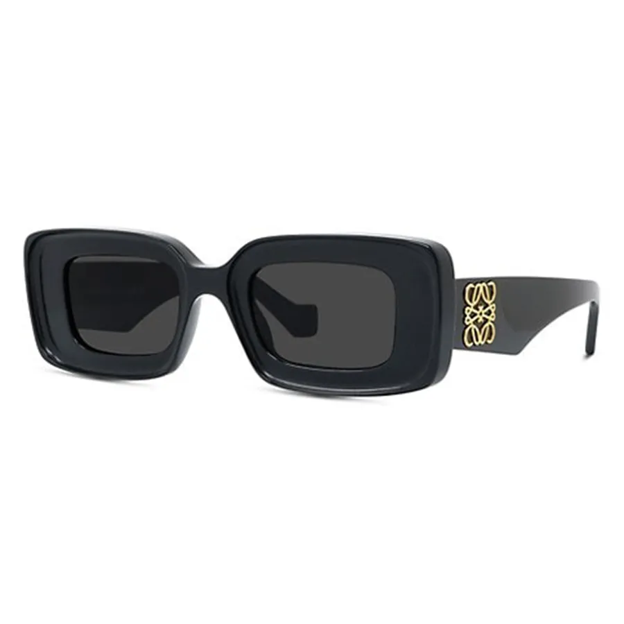 Loewe Chunky Anagram LW40035F 01B Sunglasses Black/Gold
