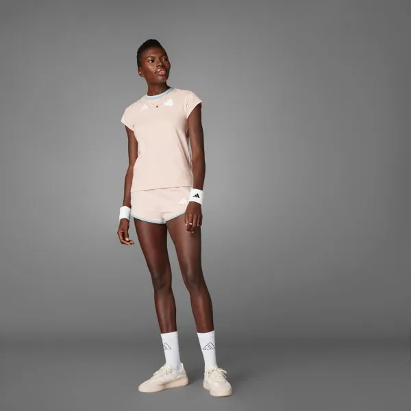 Áo Thun Nữ Baby Tee Cotton 3 Sọc Ngắn Tiro JG4108-XS