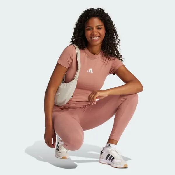 Áo Thun Nữ Baby Tee Dáng Ôm 3 Sọc Essentials JE1243-XS