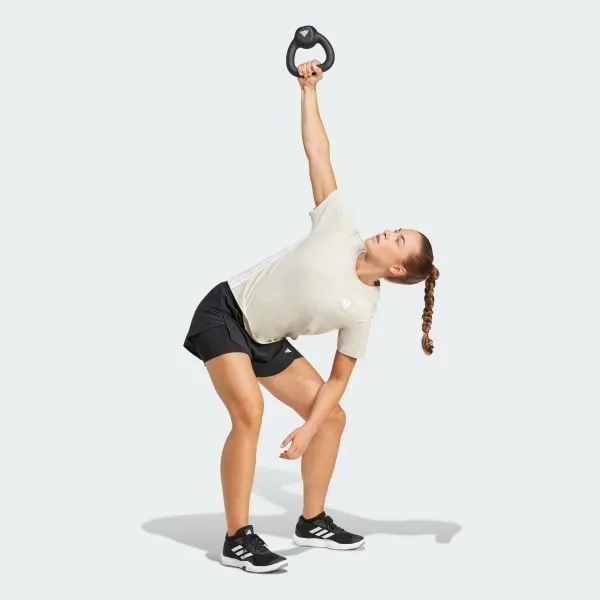 Áo Thun Nữ Tập Luyện 3 Sọc Train Essentials JD6530-XS