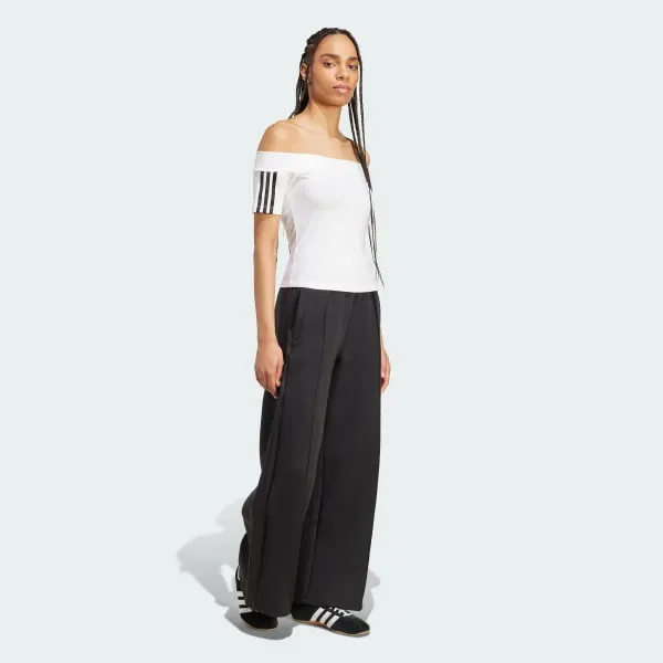 Áo thun nữ trễ vai tay ngắn Adicolor phong cách bandeau JV9741-S M
