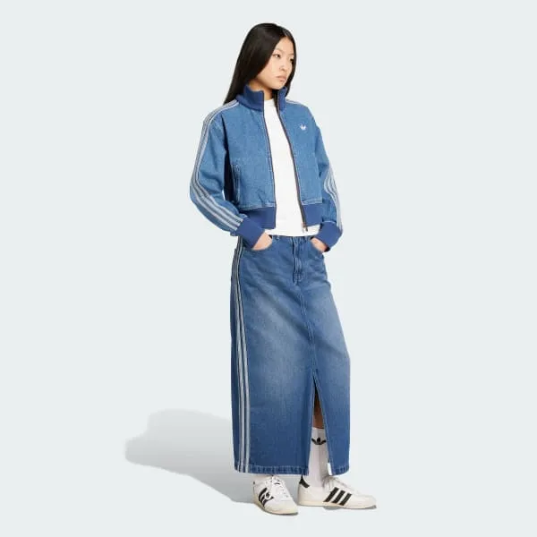 Chân Váy Denim Dáng Bút Chì Adicolor 3 Sọc JW2658-24