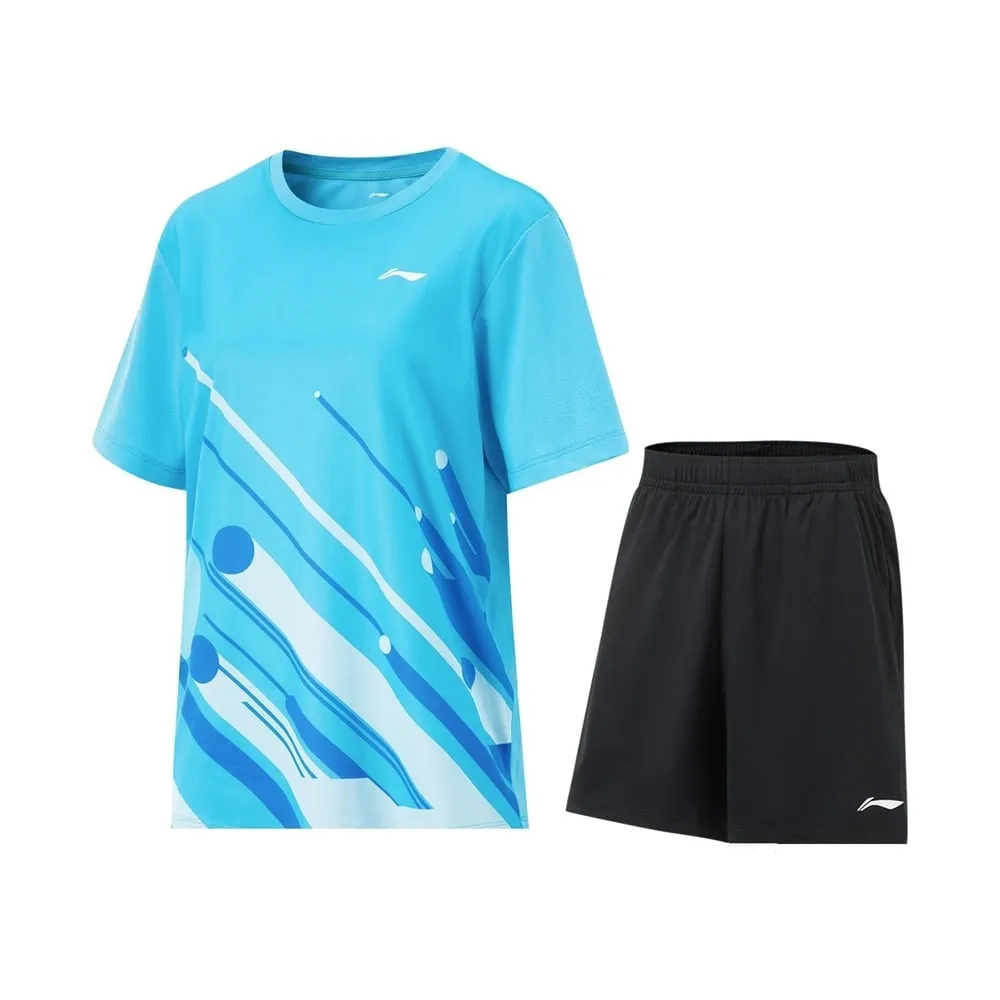 Bộ quần áo cầu lông, Pickleball, bóng bàn Nam và Nữ Li-Ning P-AATU048-3V P-AATU048-3V4XS Size L